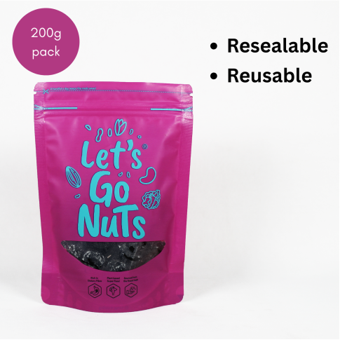 DRIED BLACK PLUMS 200G